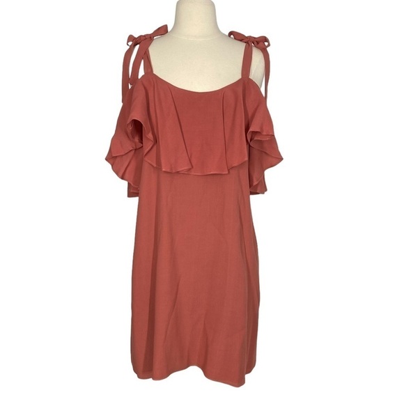 MISA Emil Mauve Pink Shoulder Tie Dress XS - Picture 2 of 9